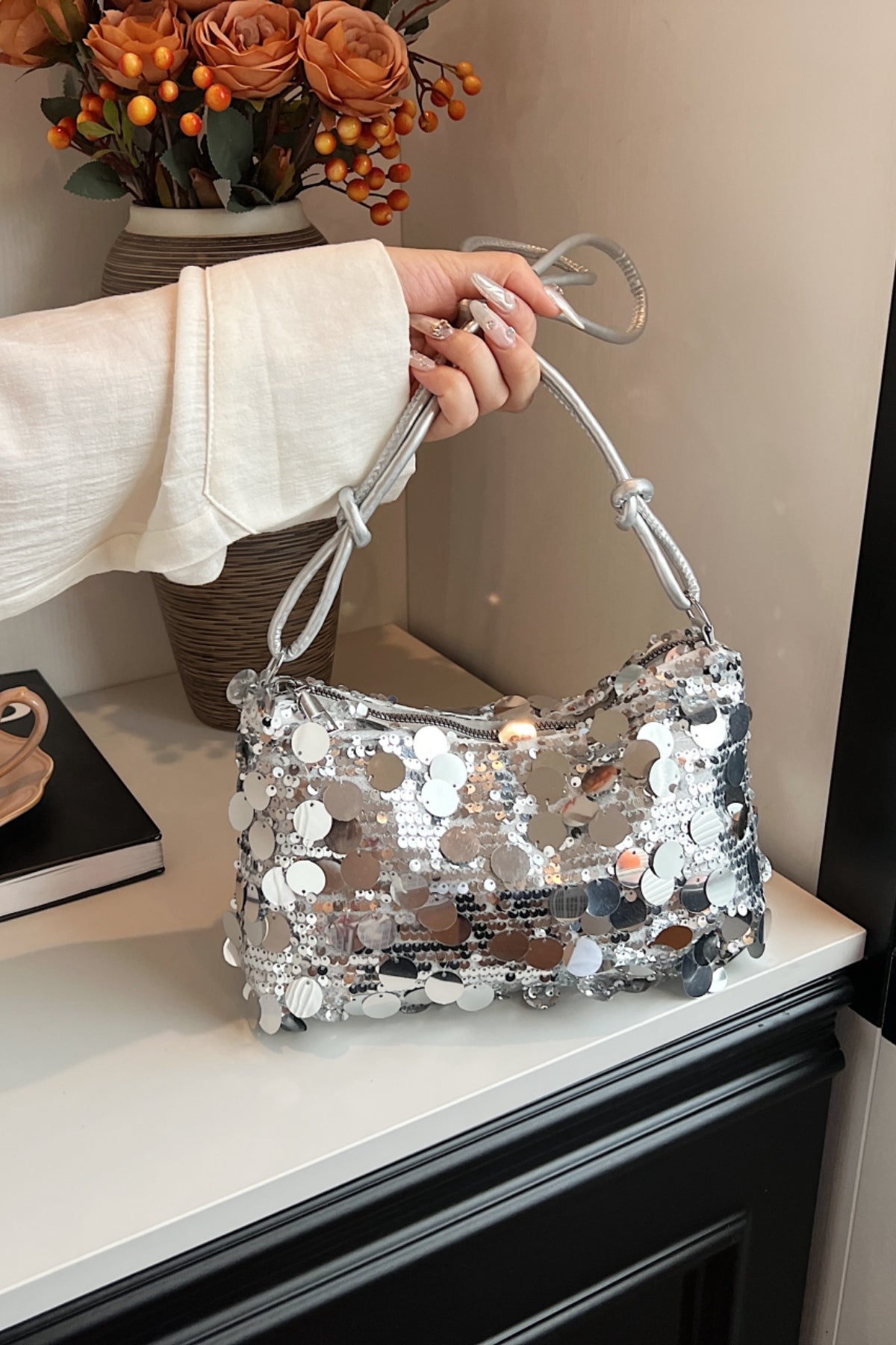 Women's Stylish Sequin Shoulder Bag