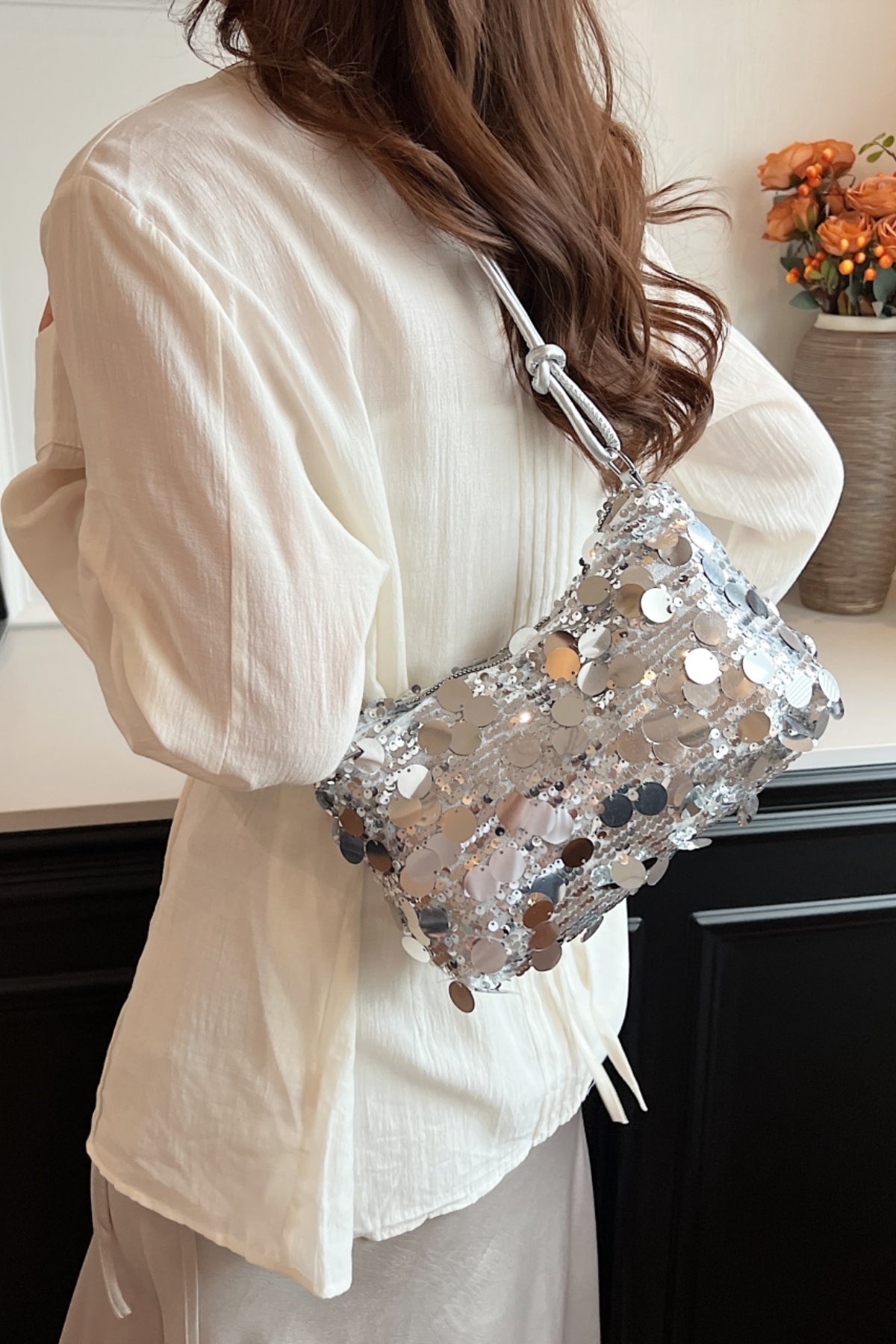 Stylish Sequin Shoulder Bag