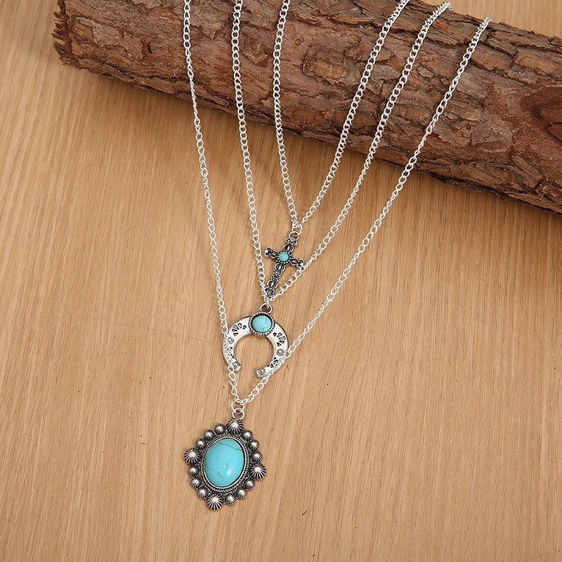 Vintage 3-layered Turquoise Necklace